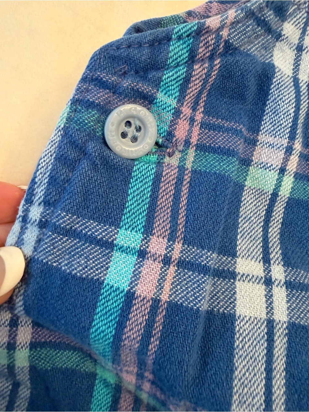 VTG! Oshkosh B’Gosh Blue Plaid Overalls for Baby, sz 6-9 Months - Picture 3 of 10